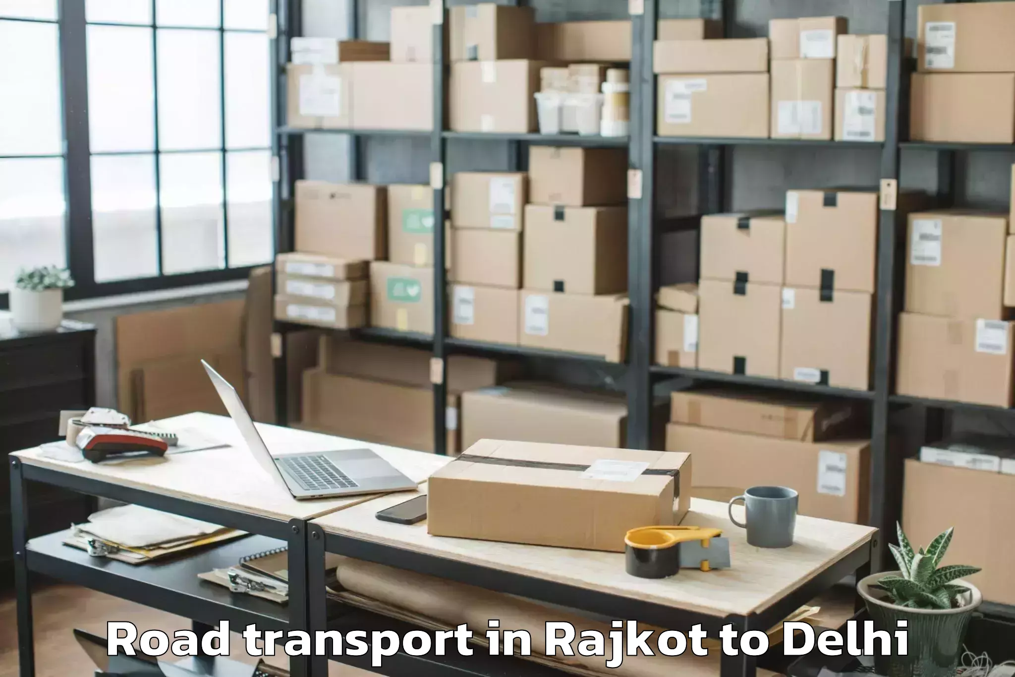 Easy Rajkot to Patel Nagar Road Transport Booking